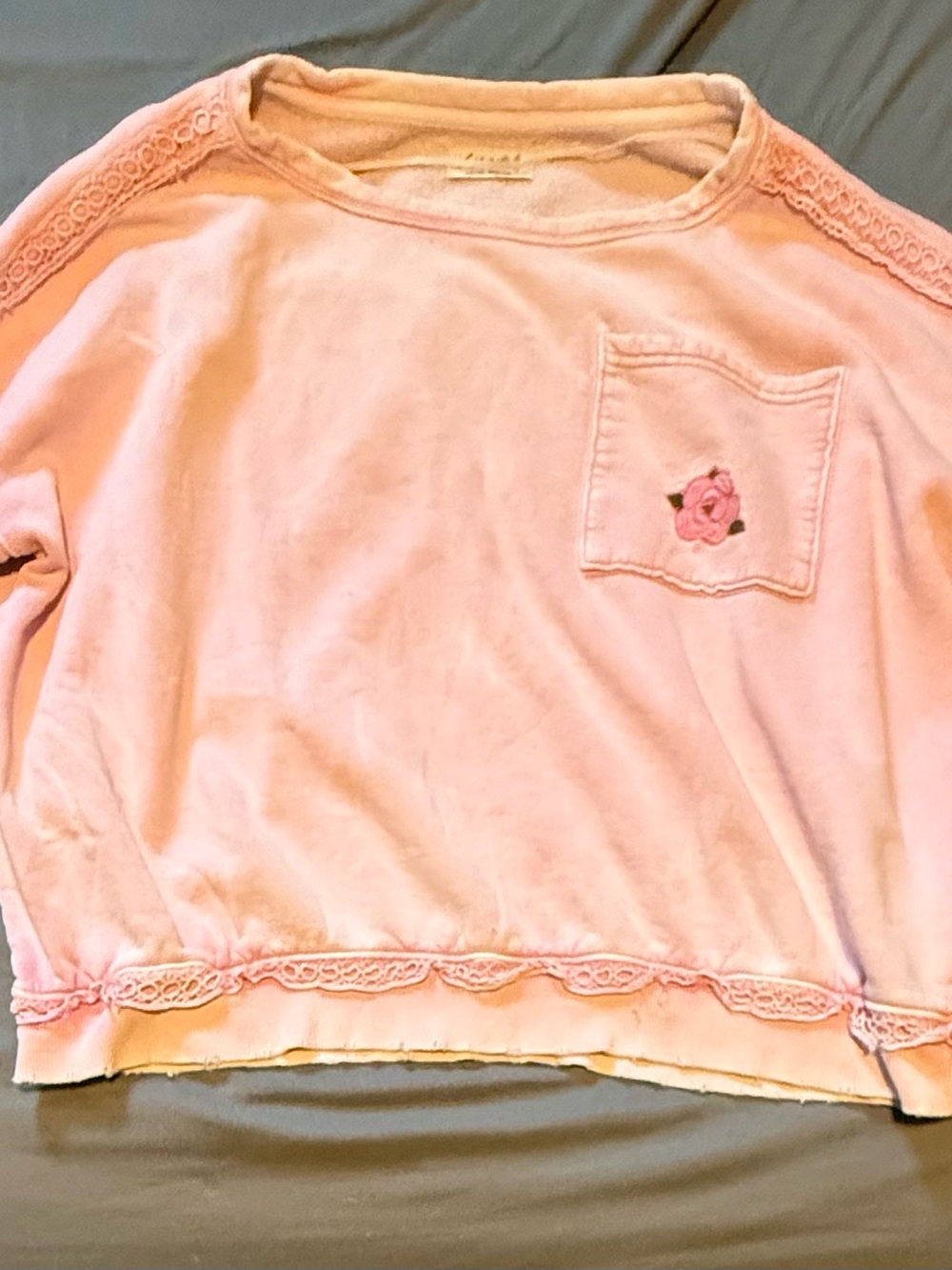 Free People Pale Pink Crewneck Sweatshirt